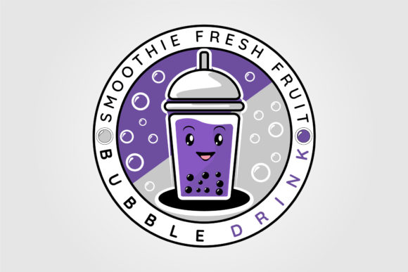 Bubble Drink Logo Vector Illustration