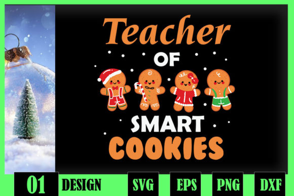 Christmas Teacher Cute Gingerbread