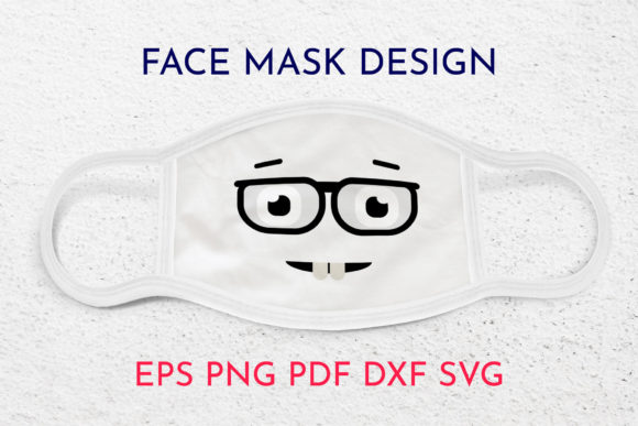 Face Mask Designs. Smile Face, Eye Glass
