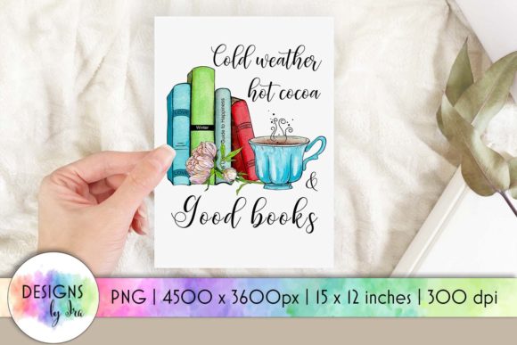 Hot Cocoa and Good Books Sublimation