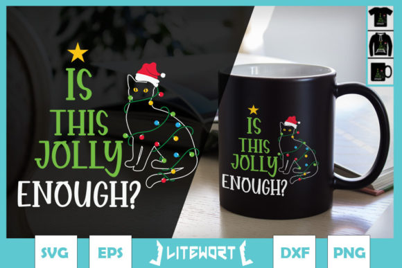 Is This Jolly Enough Black Cat Christmas